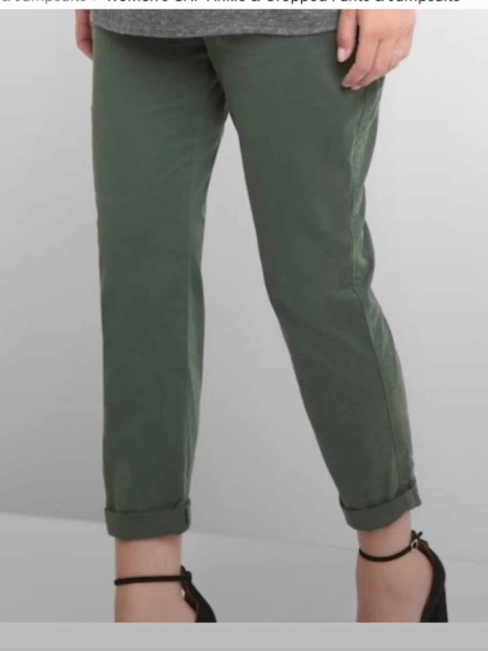 Gap Maternity best girlfriend green pants, size 18